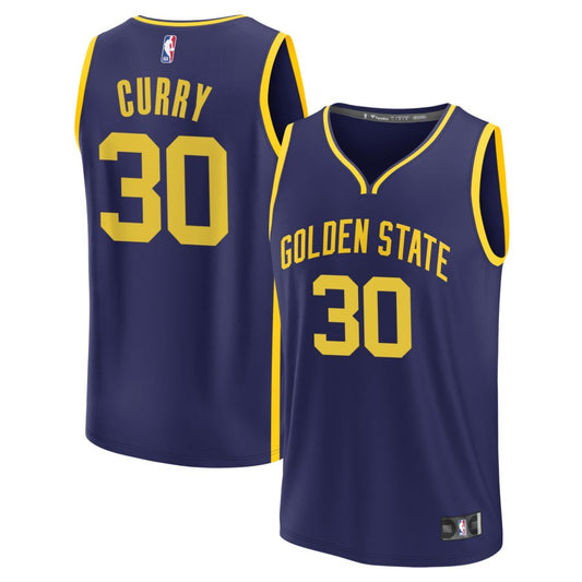 Stephen Curry Golden State Warriors Fanatics Branded 2022/23 Fast Break Replica Jersey - Statement Edition - Navy