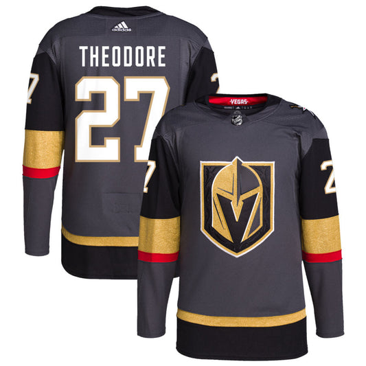 Shea Theodore Vegas Golden Knights adidas Alternate Authentic Pro Jersey - Gray