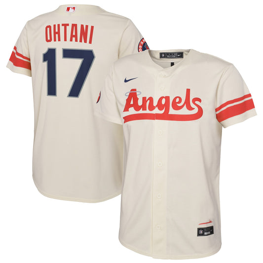 Shohei Ohtani Los Angeles Angels Nike Preschool 2022 City Connect Replica Player Jersey - Cream