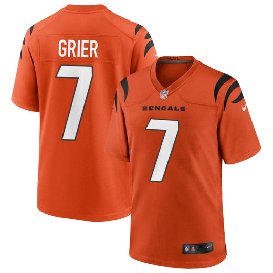 Will Grier Cincinnati Bengals Nike Alternate Game Jersey - Orange