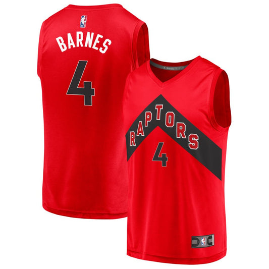 Scottie Barnes Toronto Raptors Fanatics Branded 2020 Fast Break Replica Jersey - Icon Edition - Red