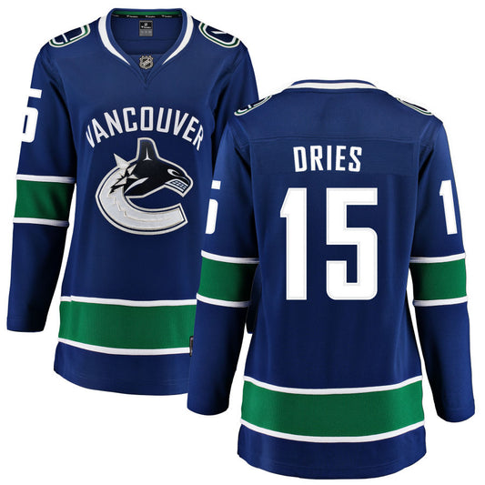 Sheldon Dries Vancouver Canucks Fanatics Branded Women's Home Breakaway Jersey - Blue