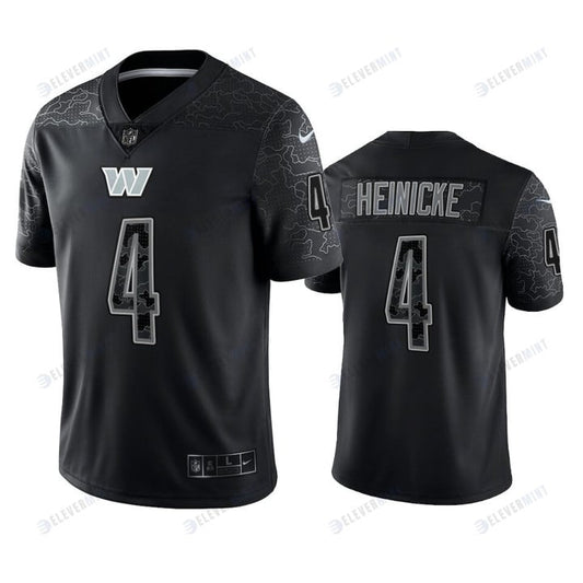 Taylor Heinicke 4 Washington Commanders Black Reflective Limited Jersey - Men