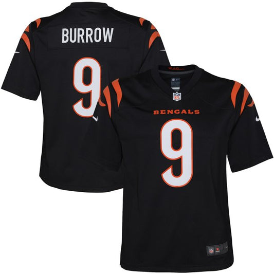 Youth Cincinnati Bengals Joe Burrow Black Game Jersey