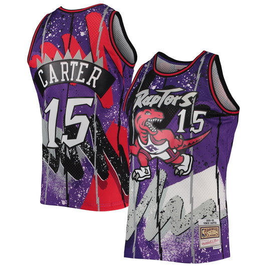 Vince Carter Toronto Raptors Mitchell & Ness Hardwood Classics 1998/99 Hyper Hoops Swingman Jersey - Purple