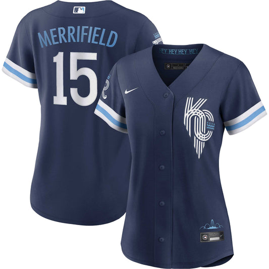 Whit Merrifield Kansas City Royals Nike Women's Alternate City Connect Replica Player Jersey - Navy