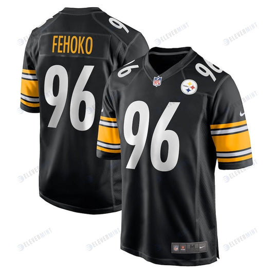 Breiden Fehoko 96 Pittsburgh Steelers Men Game Jersey - Black