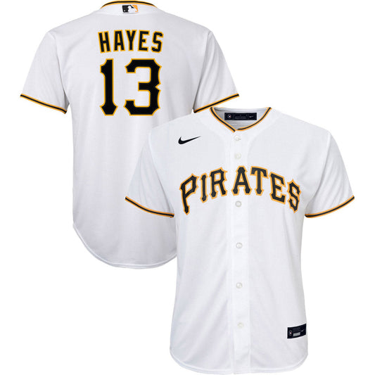 Youth Pittsburgh Pirates Ke??Bryan Hayes Cool Base Replica Home Jersey - White