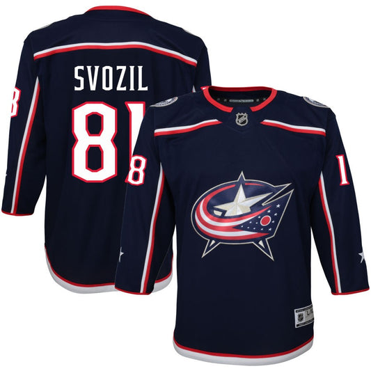 Stanislav Svozil Columbus Blue Jackets Youth Home Premier Jersey - Navy