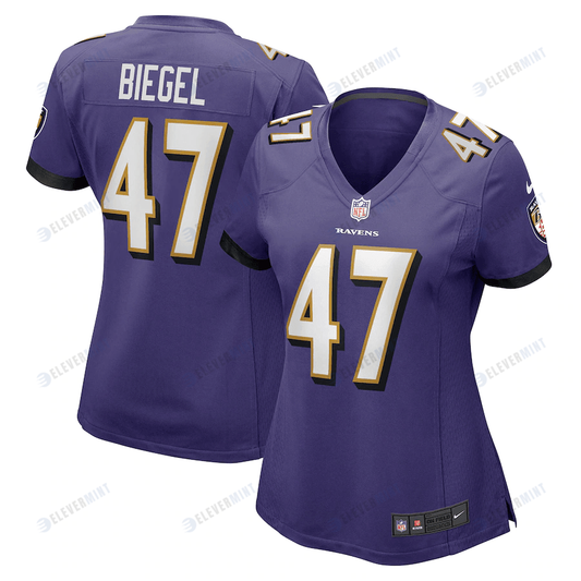 Vince Biegel 47 Baltimore Ravens Women's Player Game Jersey - Purple