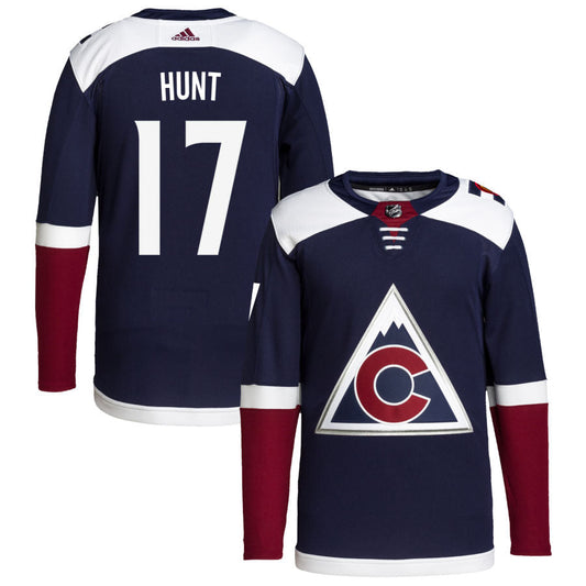 Brad Hunt Colorado Avalanche adidas 2018/19 Alternate Primegreen Authentic Pro Jersey - Navy