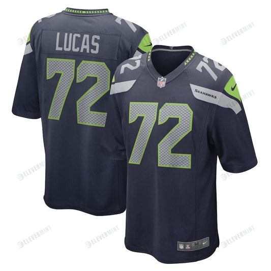 Abraham Lucas 72 Seattle Seahawks Men Game Jersey - College Navy