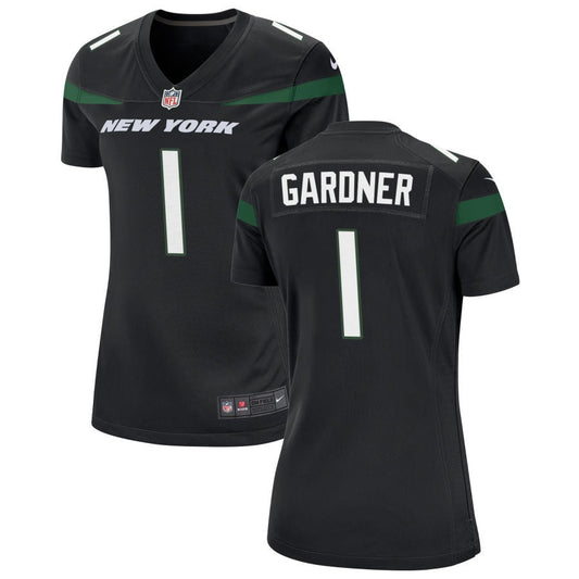 Sauce Gardner New York Jets Nike Women's Alternate Game Jersey - Stealth Black