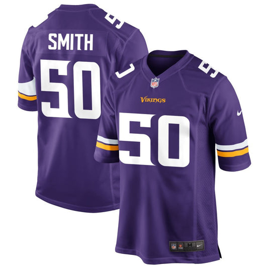 T.J. Smith Minnesota Vikings Nike Game Jersey - Purple