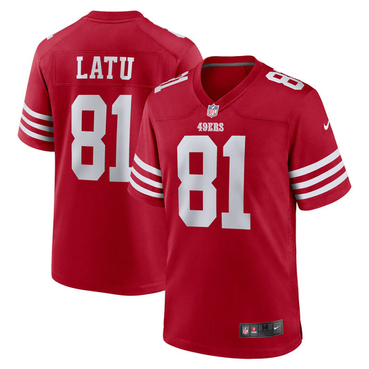 Cameron Latu San Francisco 49ers Nike Team Game Jersey - Scarlet