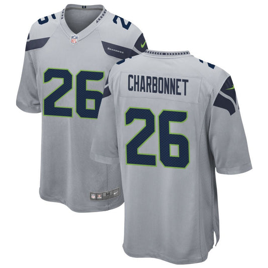 Zach Charbonnet Seattle Seahawks Nike Alternate Game Jersey - Gray