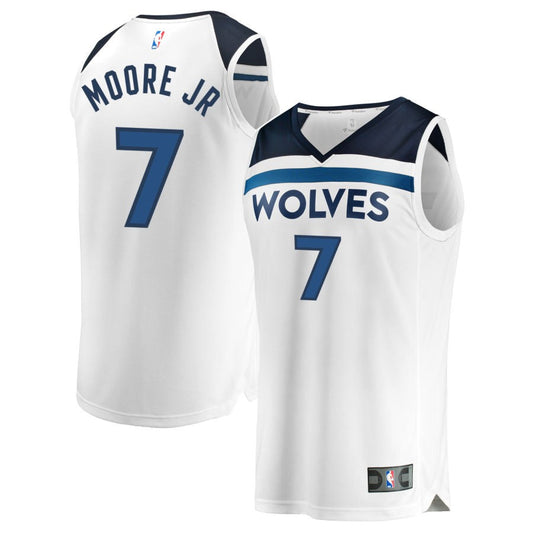 Wendell Moore Jr Minnesota Timberwolves Fanatics Branded Fast Break Replica Jersey White - Association Edition