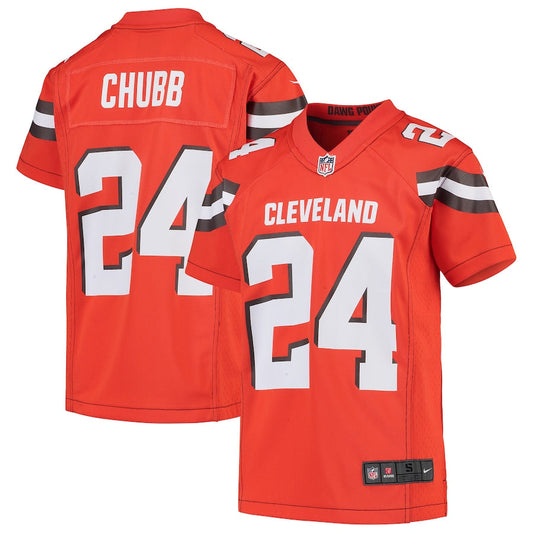 Youth Cleveland Browns Nick Chubb Game Vapor Jersey Orange