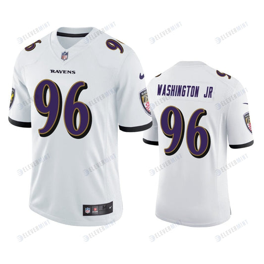 Baltimore Ravens Broderick Washington Jr. 96 White Vapor Limited Jersey