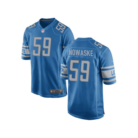 Trevor Nowaske Detroit Lions Nike Youth Team Color Game Jersey - Blue