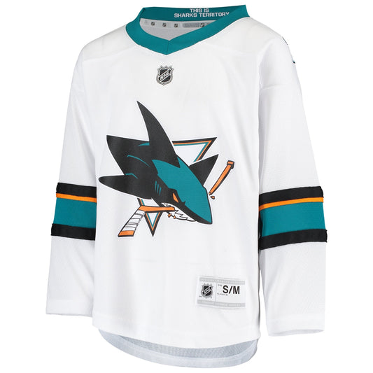 Boys' Grade School  Outerstuff Sharks Away Replica Jersey - White