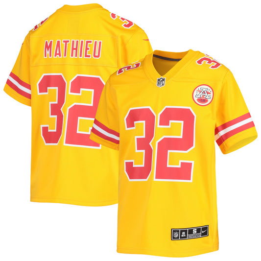 Tyrann Mathieu Kansas City Chiefs Nike Youth Inverted Team Game Jersey - Gold