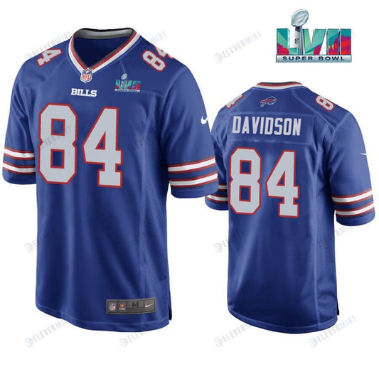 Zach Davidson 84 Buffalo Bills Super Bowl LVII Game Player Men Jersey - Royal Jersey