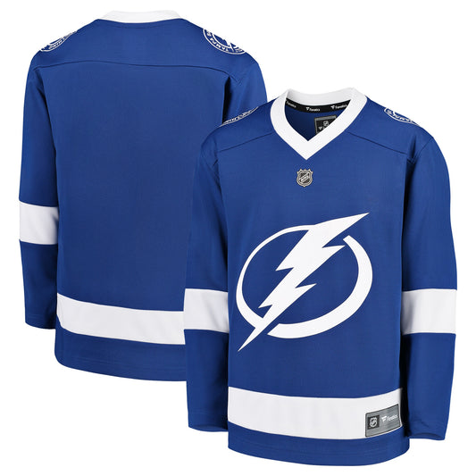 Tampa Bay Lightning Fanatics Branded Youth Home Replica Blank Jersey - Blue