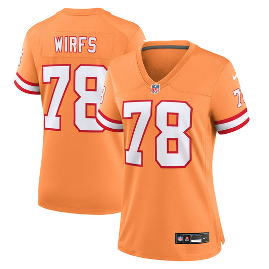 Tristan Wirfs Tampa Bay Buccaneers Nike Women's Throwback Game Jersey - Orange