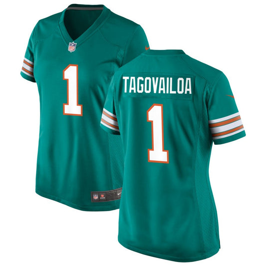 Tua Tagovailoa Miami Dolphins Nike Women's Alternate Game Jersey - Aqua