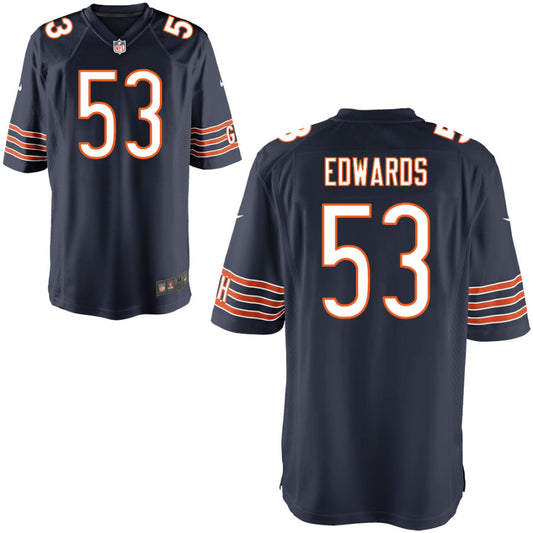 T.J. Edwards Chicago Bears Nike Youth Game Jersey - Navy