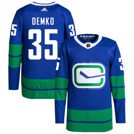 Thatcher Demko Vancouver Canucks adidas Primegreen Authentic Pro Jersey - Royal