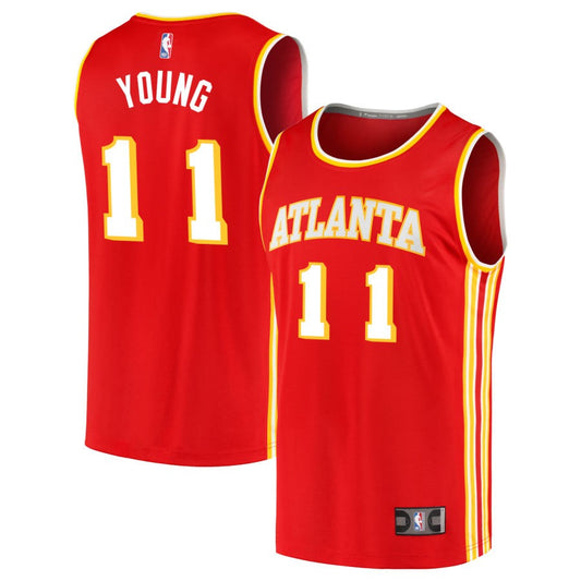 Trae Young  Atlanta Hawks Fanatics Branded Youth Fast Break Jersey - Red - Icon Edition