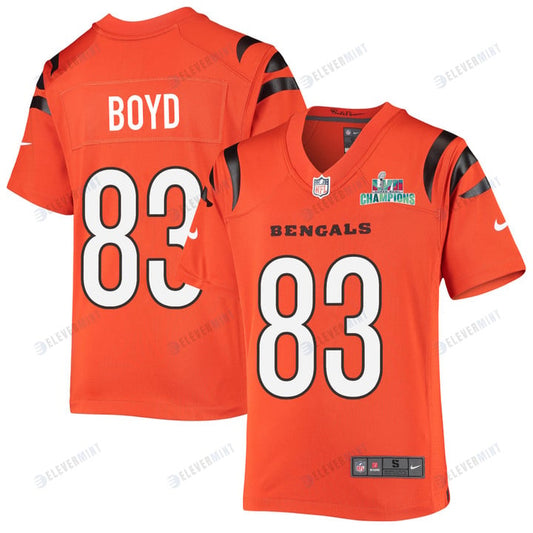 Tyler Boyd 83 Cincinnati Bengals Super Bowl LVII Champions Youth Alternate Game Jersey - Orange