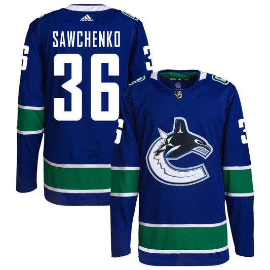 Zach Sawchenko Vancouver Canucks adidas Home Primegreen Authentic Pro Jersey - Royal