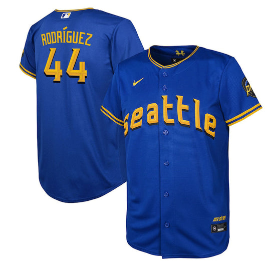 Youth Seattle Mariners Julio Rodriguez 2023 City Connect Replica Jersey - Royal