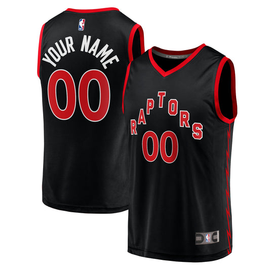 Toronto Raptors Fanatics Branded Youth Custom Fast Break Replica Jersey Black - Statement Edition