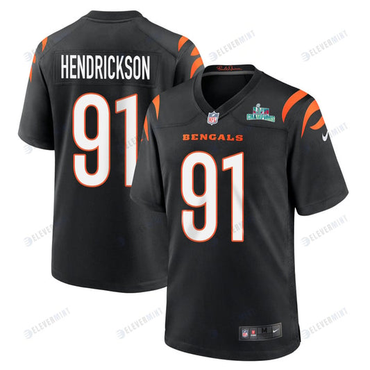 Trey Hendrickson 91 Cincinnati Bengals Super Bowl LVII Champions Men Game Jersey - Black