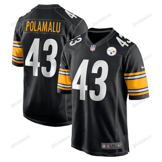 Troy Polamalu 43 Pittsburgh Steelers Men's Game Player Jersey - Black