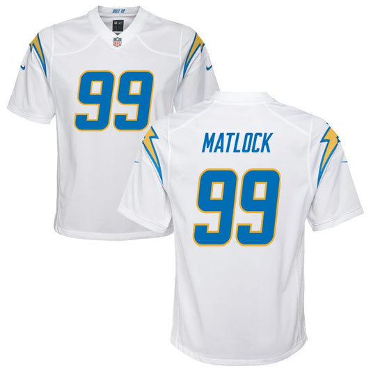 Scott Matlock Los Angeles Chargers Nike Youth Game Jersey - White