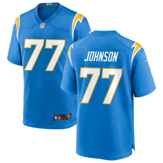 Zion Johnson Los Angeles Chargers Nike Game Jersey - Powder Blue